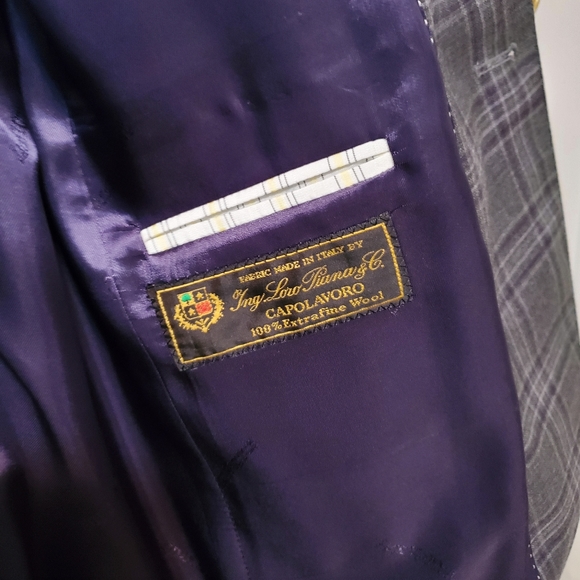 Jack Victor Blazer 42L - Century SPL grey with purple - Picture 3 of 5